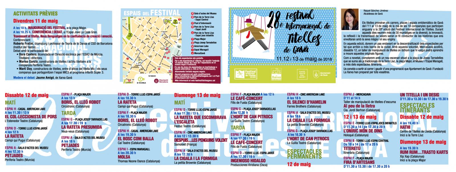 Programa 28è Festival Titelles de Gavà 2018